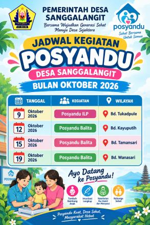 JADWAL POSYANDU BULAN OKTOBER 2026